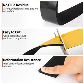 Yotache foam strip in a workshop setting suitable for cars and cabinets.