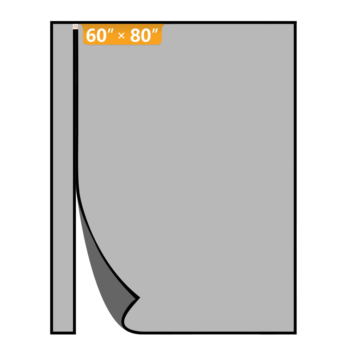 Yotache left-right universal opening magnetic screen door showing fit for 60x80 inch frames