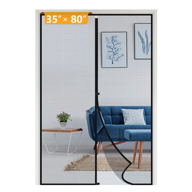 Yotache magnetic screen door 35x80 fit with reinforced stitching for durability.
