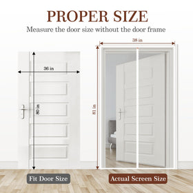 Yotache 38x81 mesh fits 36x80 doors for airy entry.