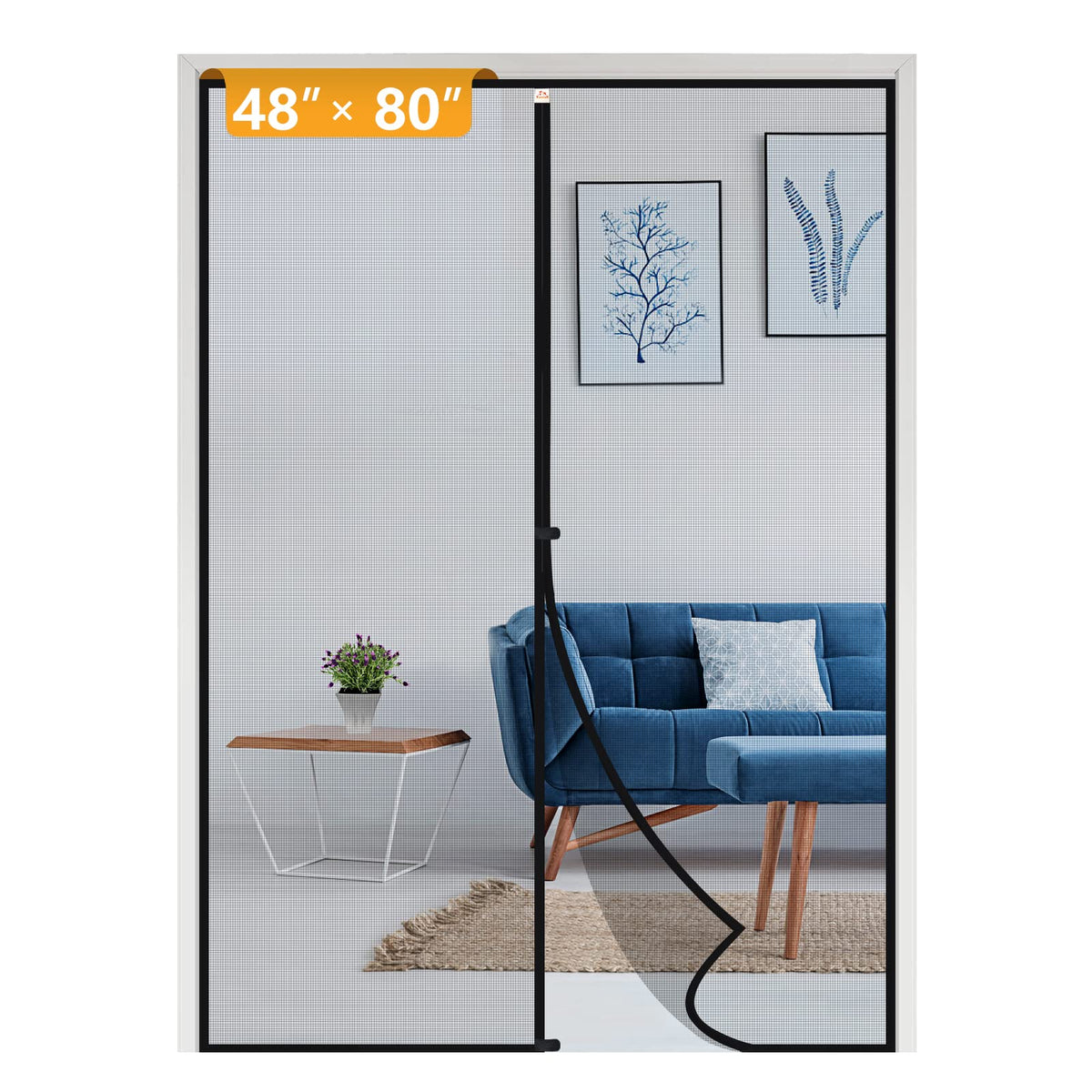 Yotache magnetic screen door installed for easy hands-free access and fresh air