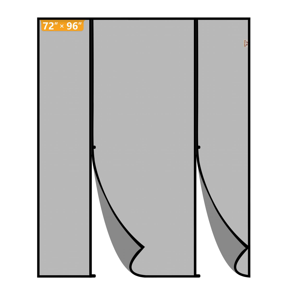 Yotache magnetic screen door with double-door design for easy passage