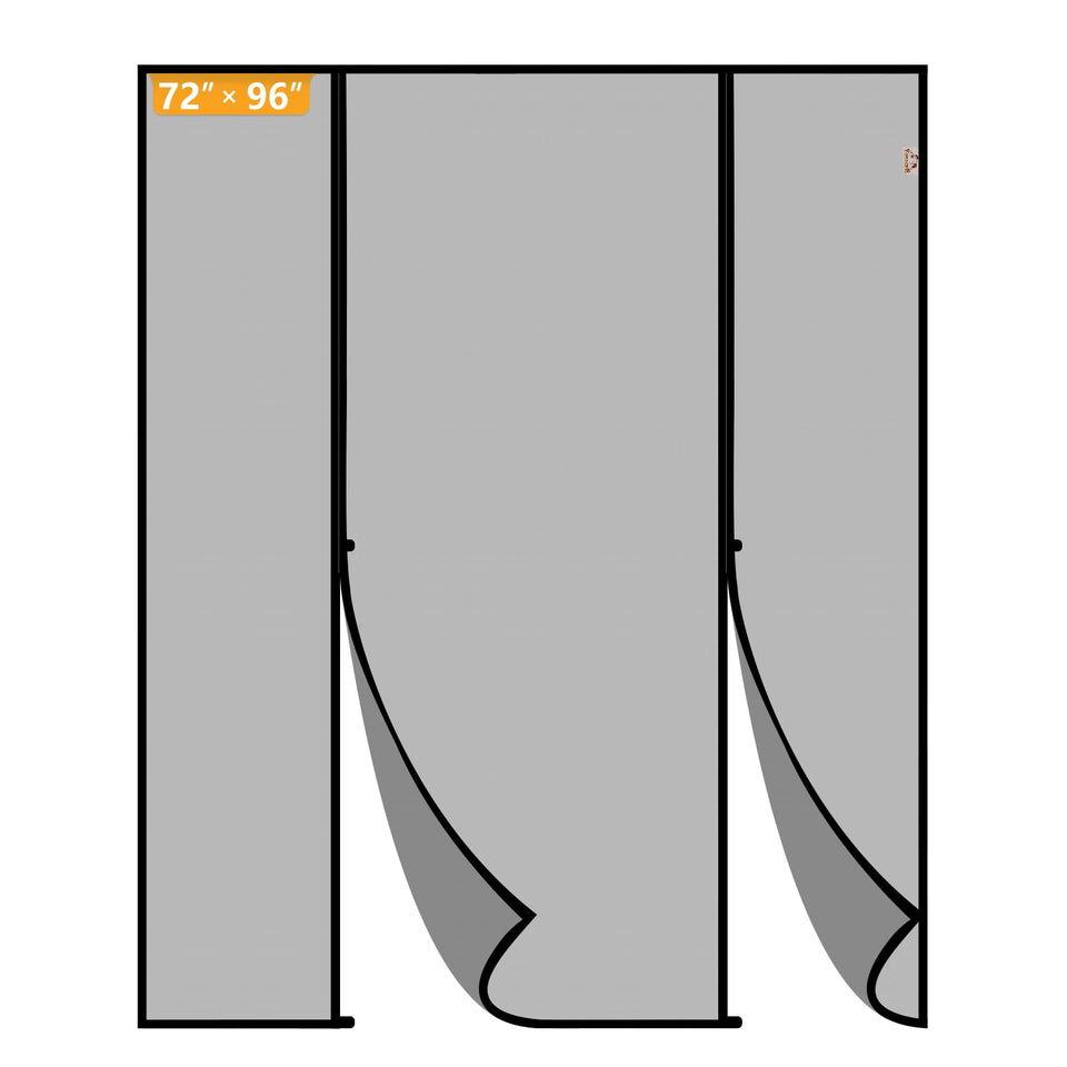 Yotache magnetic screen door with double-door design for easy passage