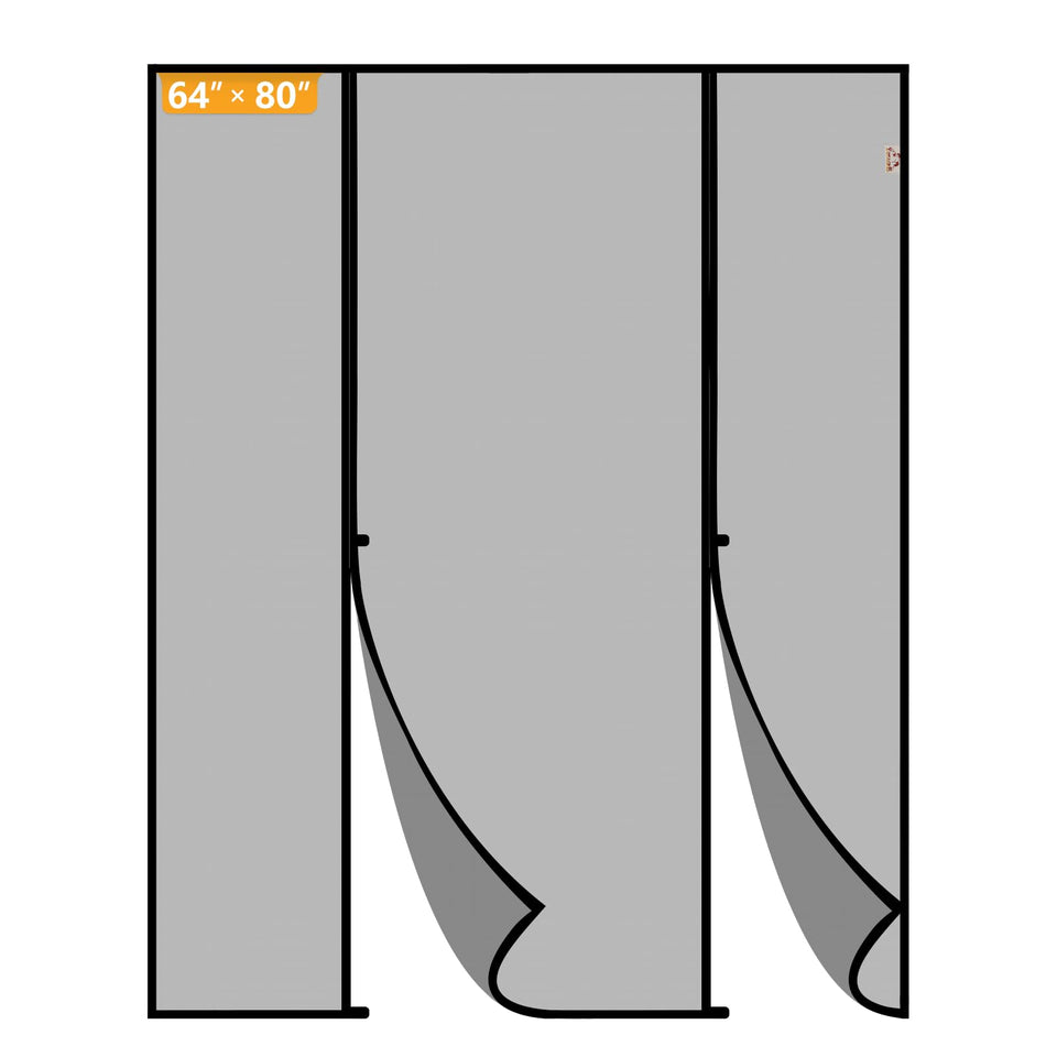 Yotache magnetic screen door front view showing double-door design for easy, hands-free entry.