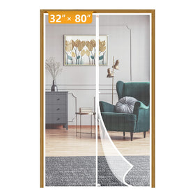 Yotache magnetic screen door front view shows full size for easy entry