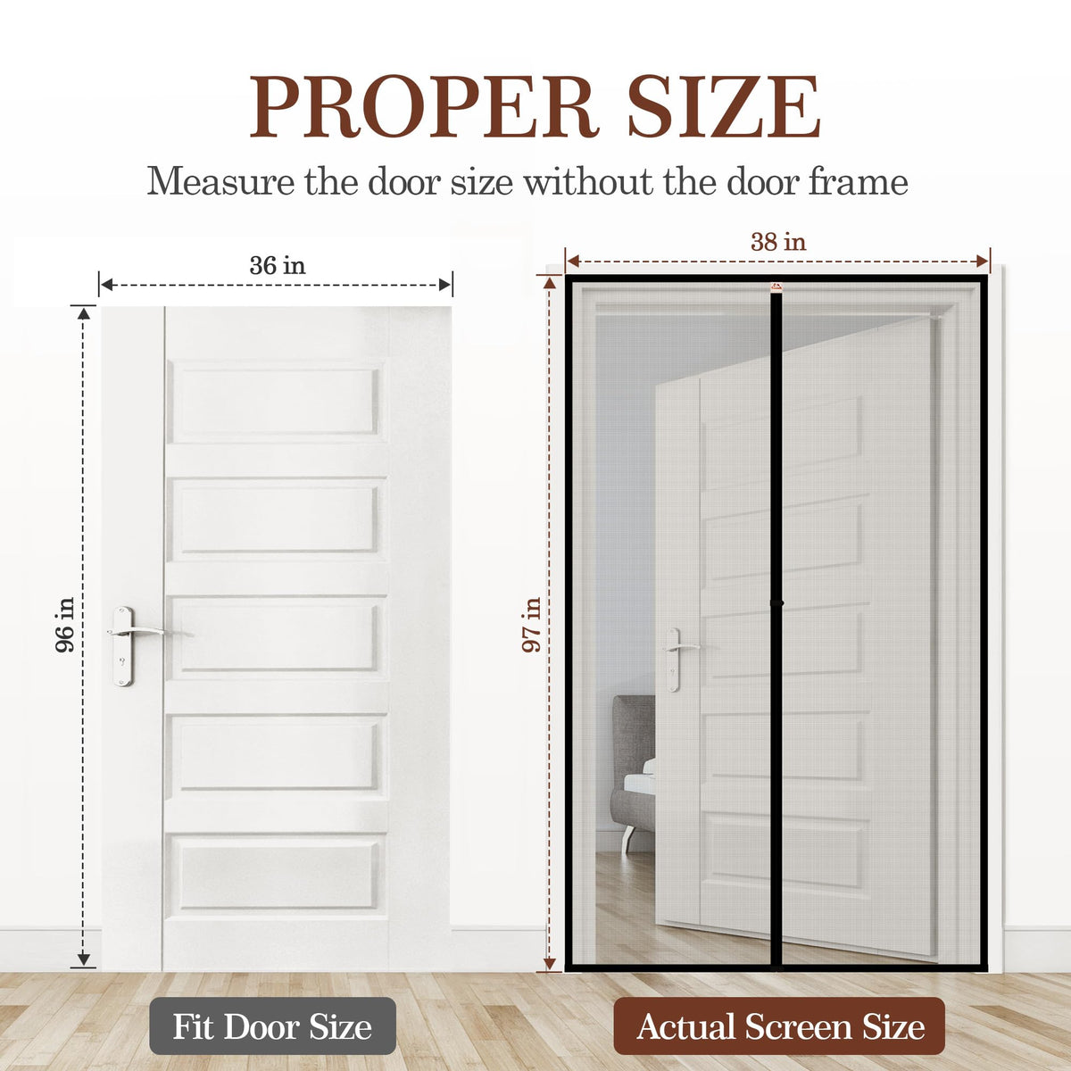 Yotache magnetic screen door close-up shows reinforced thick webbing for durability