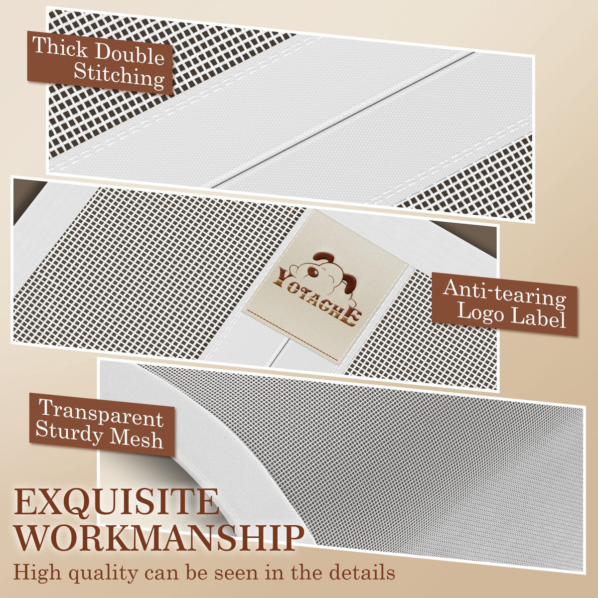Yotache polyester material offers wrinkle resistance and long-lasting color