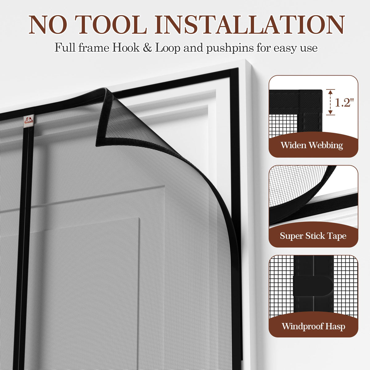 Yotache premium 18x16 mesh resists wrinkles while maintaining clear visibility