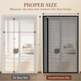 Yotache door screen fits 48x80 for quick, secure installation.