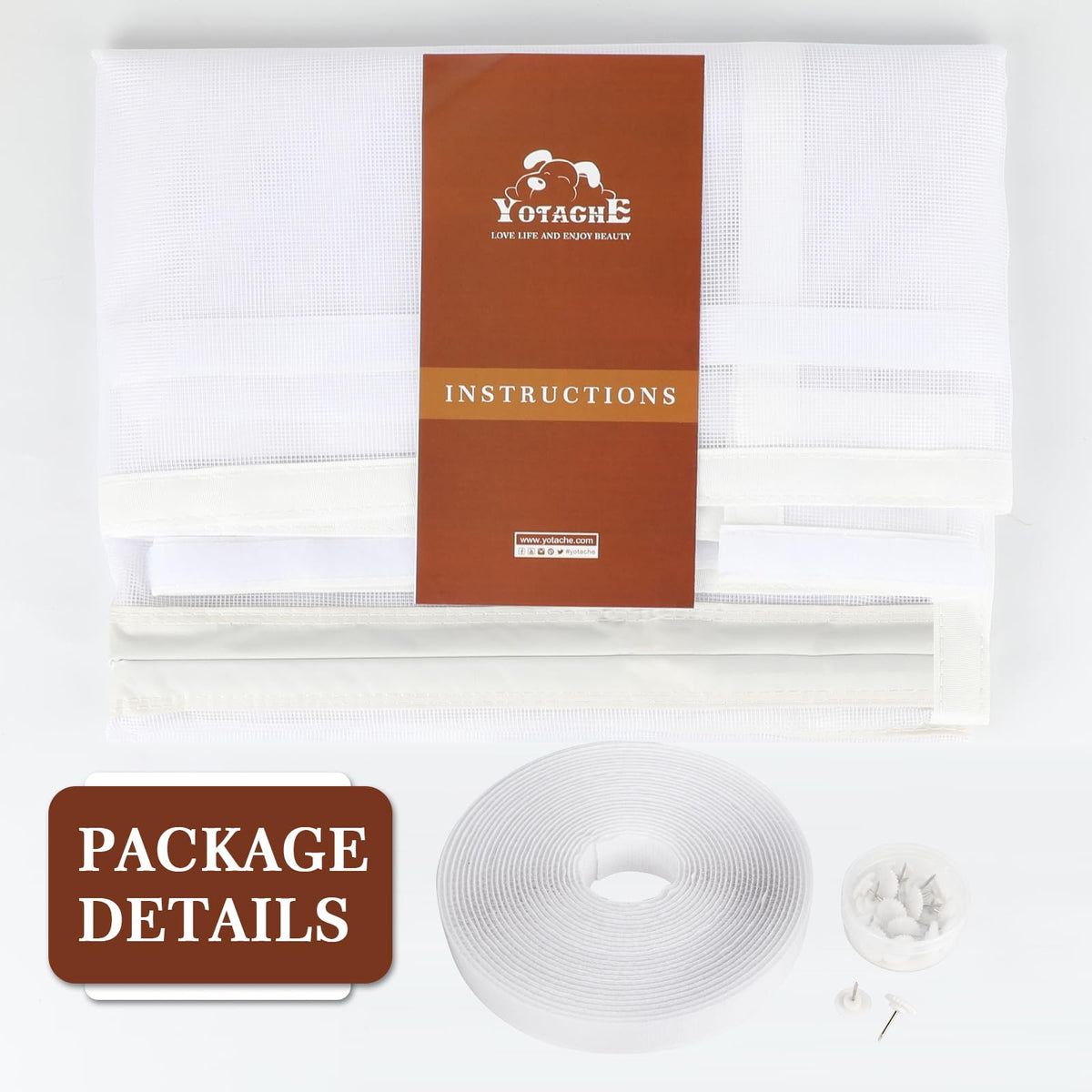 Yotache weather-resistant screen door demonstrating stitching and wind stability