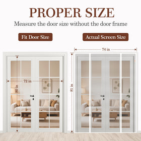 Yotache white magnetic screen door double-door open view showing wide flow