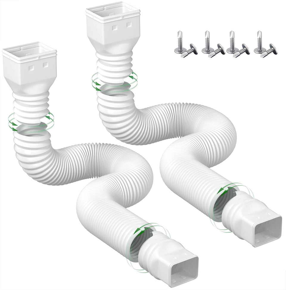 YOTODY downspout extension 21-68 inch assembly extends drainage away from foundations.