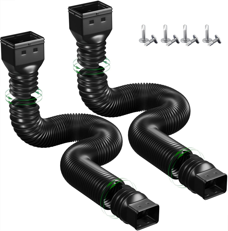 YOTODY downspout extension extended 21–68 inches for versatile rain diversion.
