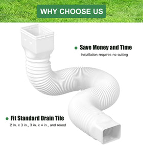 YOTODY downspout extension removable adapter enables quick, tool-free connections.