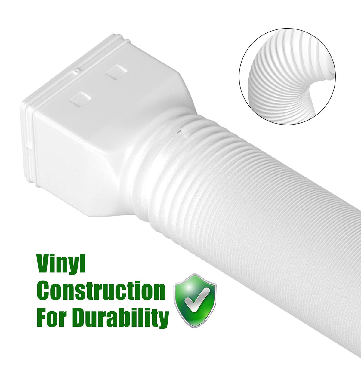 YOTODY downspout extension fits 2x3 inch downspouts for easy retrofit.