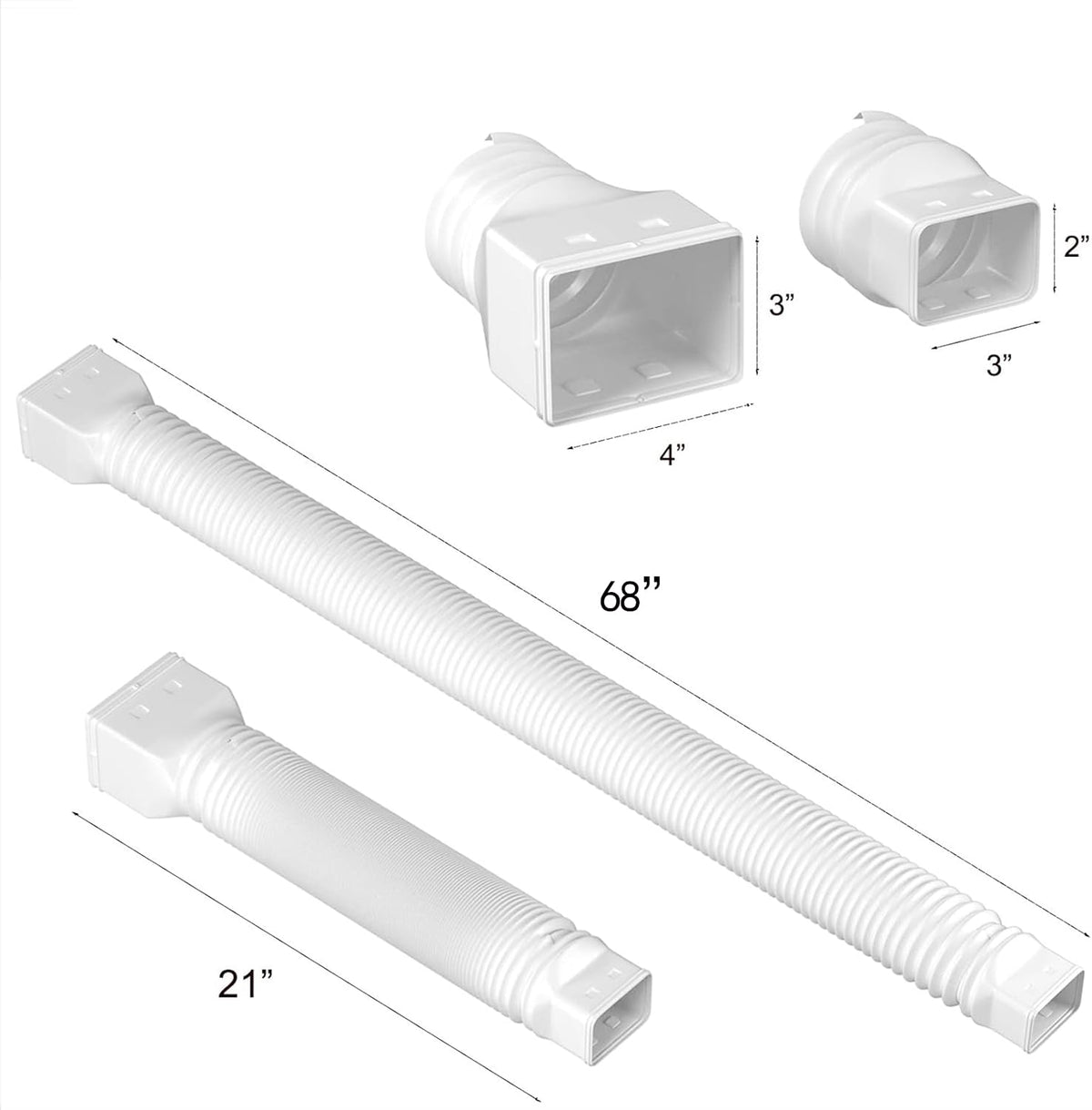 YOTODY downspout extension white finish blends with gutters.