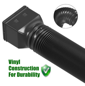 YOTODY downspout extension fits 2x3 and 3x4 inch downspouts.