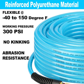 YOTOO 1/4in quick-coupler air hose attached to a compressor.