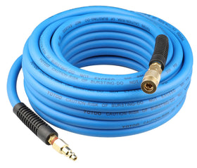 YOTOO air hose 3/8 in 50 ft blue coiled for flexible setup and easy handling.