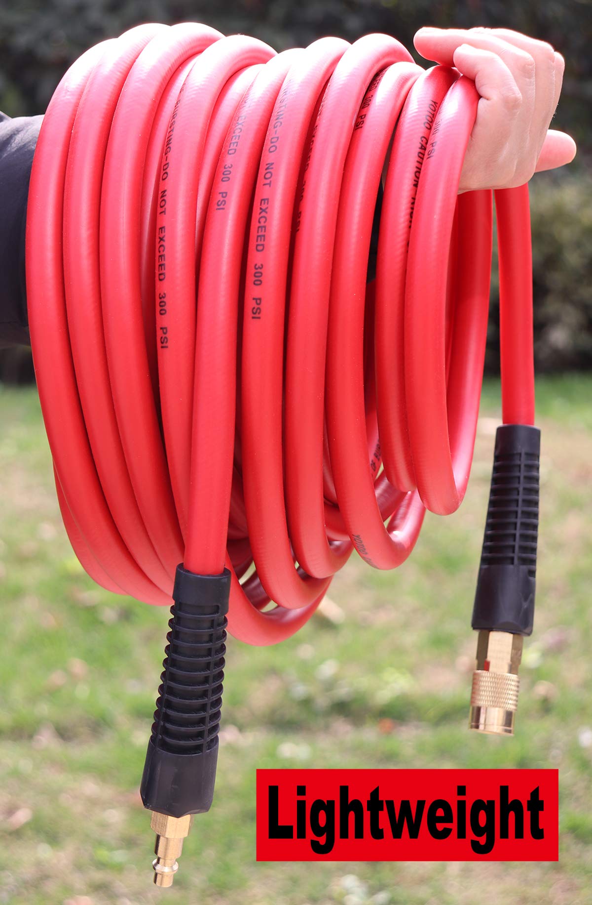 YOTOO air hose with 300 PSI working pressure rating visible for reliability.