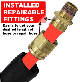 YOTOO hose remains flexible from -40 to 150 F for harsh sites.