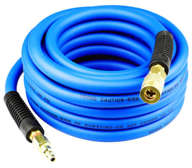 YOTOO hybrid air hose extended for easy setup and flexible operation.
