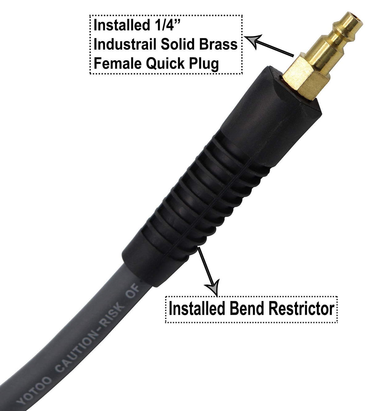 YOTOO Hybrid Air Hose 300 PSI working pressure supports high-demand tools reliably