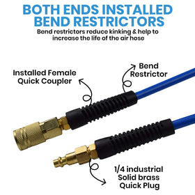 YOTOO air hose handles all weather with 300 PSI working pressure.