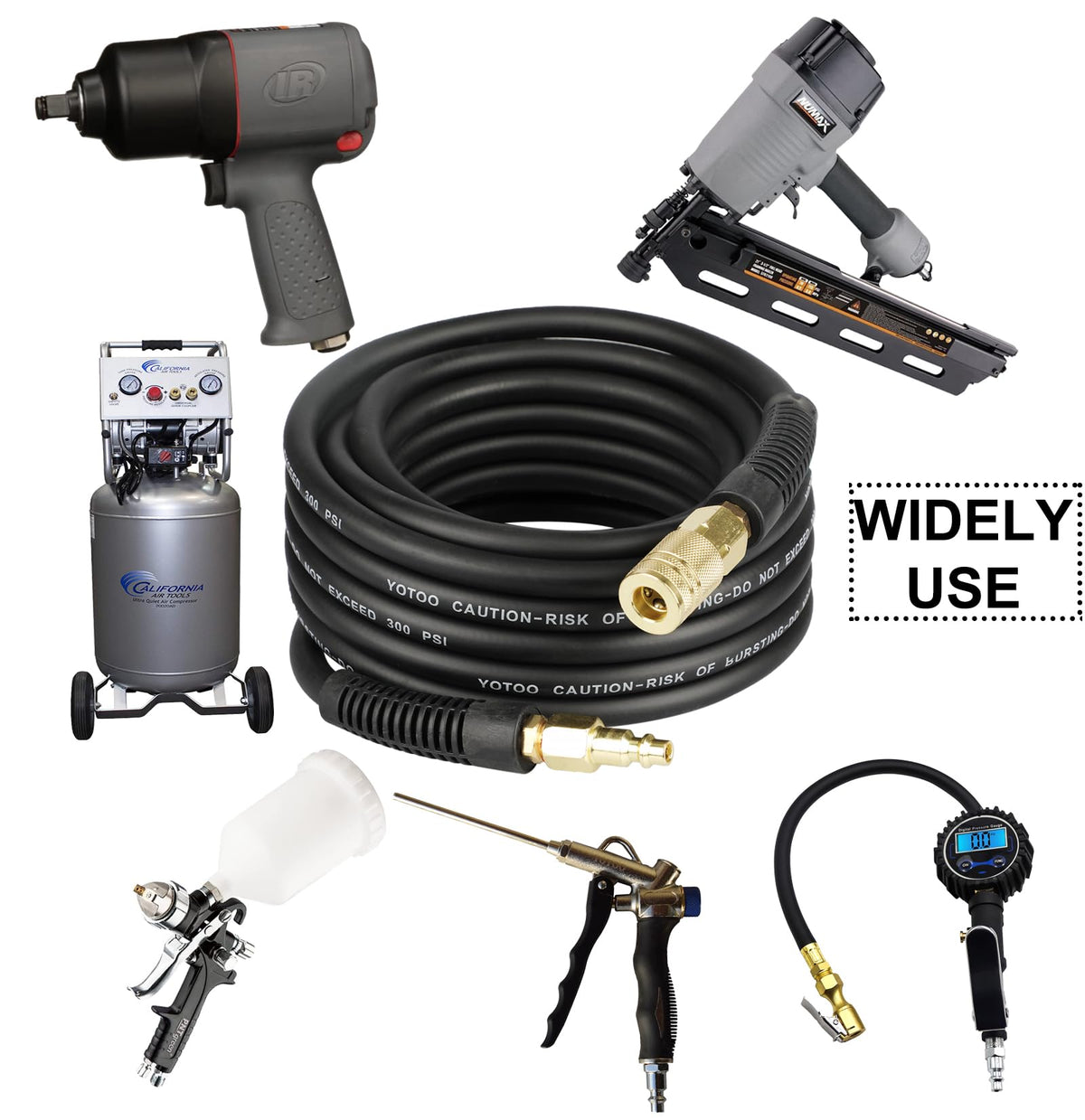 YOTOO Hybrid Air Hose all-weather flexibility remains flexible in rain or sun for versatile use