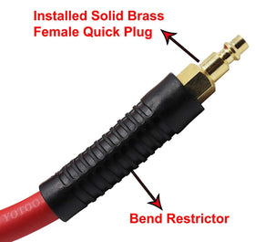 YOTOO Hybrid Air Hose quick-connect setup demonstrated for fast use.