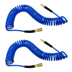 YOTOO recoil air hose extended 25 ft, blue and easy to maneuver
