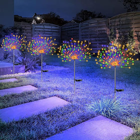 YOTOZU solar firework lights with 40 copper wires for customizable garden shapes.
