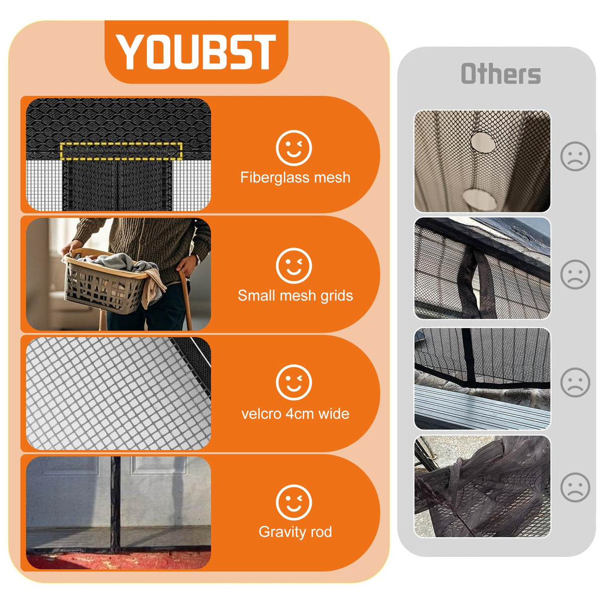 YOUBST gravity bottom bar seals edges and reduces gaps.