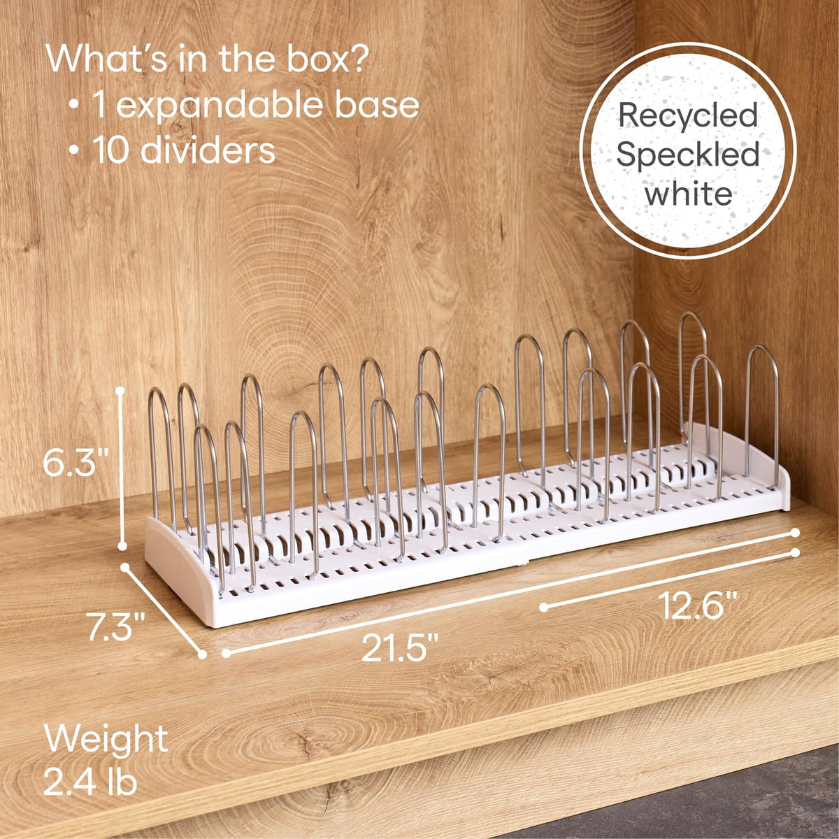 YouCopia StoreMore expandable base provides a stable foundation for large cookware