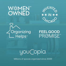 YouCopia StoreMore slim profile fits narrow or deep cabinets for organized space