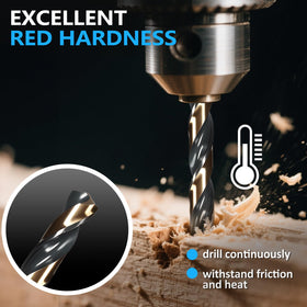 Yougfin 135-degree split point tip starts holes precisely and reduces wandering