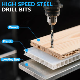 Yougfin HSS drill bits with black-gold oxide finish provide durable performance