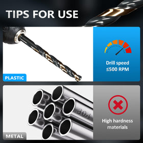 Yougfin range from 1/16 inch to 1/2 inch covers common tasks