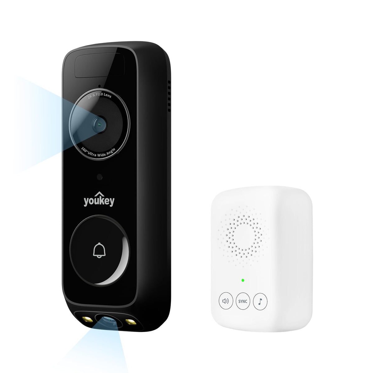 youkey Doorbell Camera shows visitors and packages for safer doorstep monitoring.