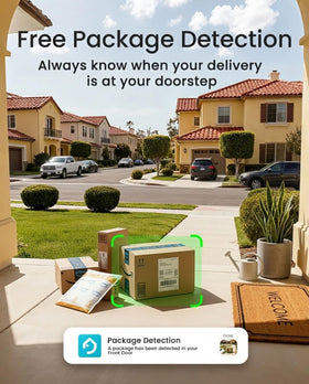 youkey Doorbell Camera wide-angle-160-degrees provides comprehensive doorstep view.