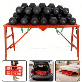 Youlina 800lbs foldable scaffolding platform rubber feet prevent slips on damp floors.