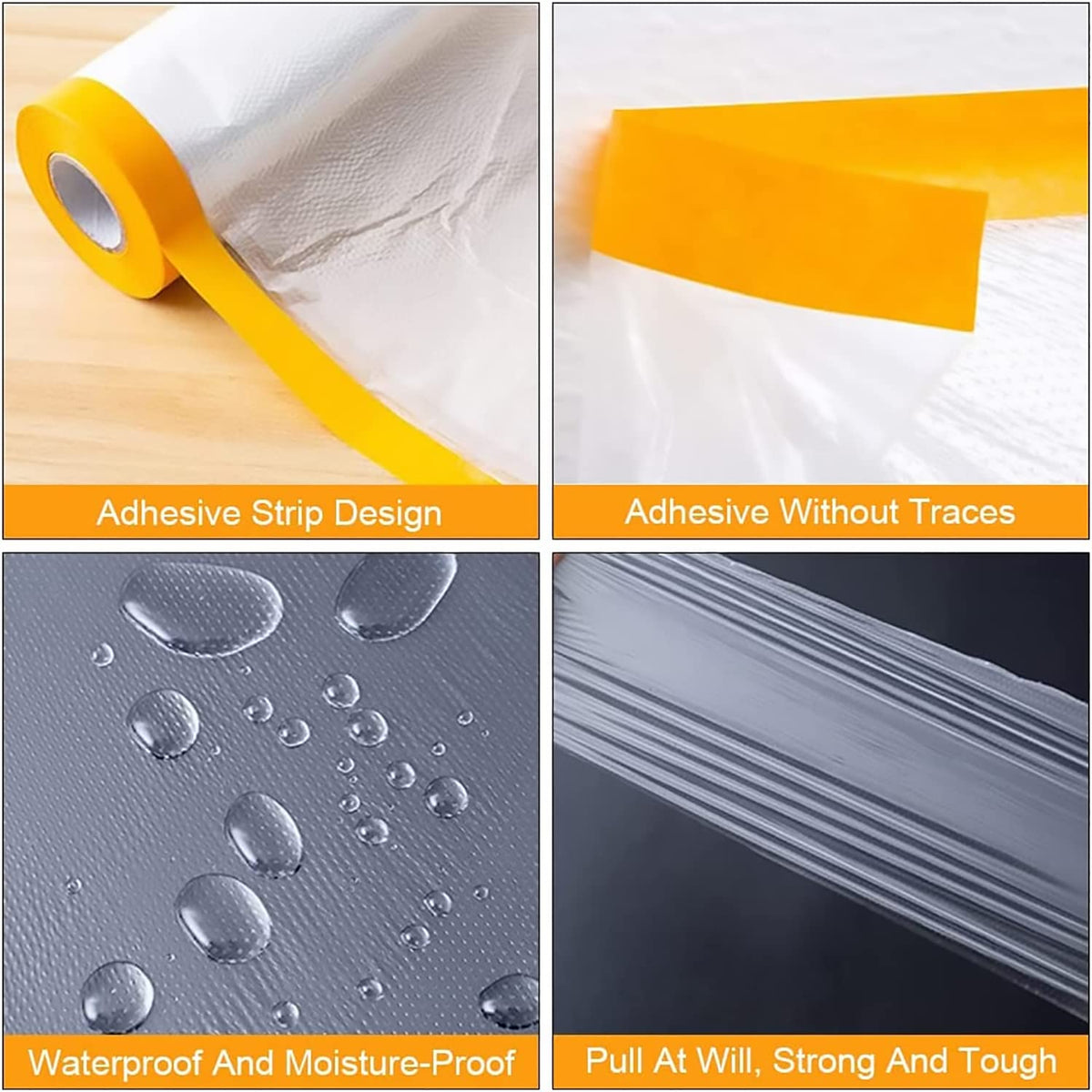 YOUMEIYUAN masking-film protects car panels from dust and paint drips.