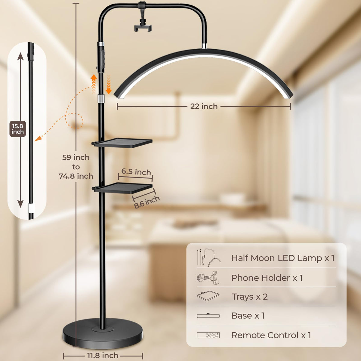 Young Master phone holder enables filming tutorials or client demonstrations hands-free.