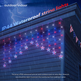 YOUNGAR extendable icicle lights connect end-to-end