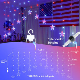 YOUNGAR outdoor waterproof icicle lights withstand rain