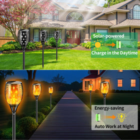 YoungPower solar torch lights four-pack offers value for outdoor spaces