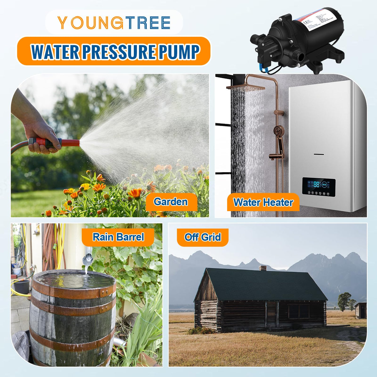 YoungTree water pump dry-run protection prevents damage during startups.