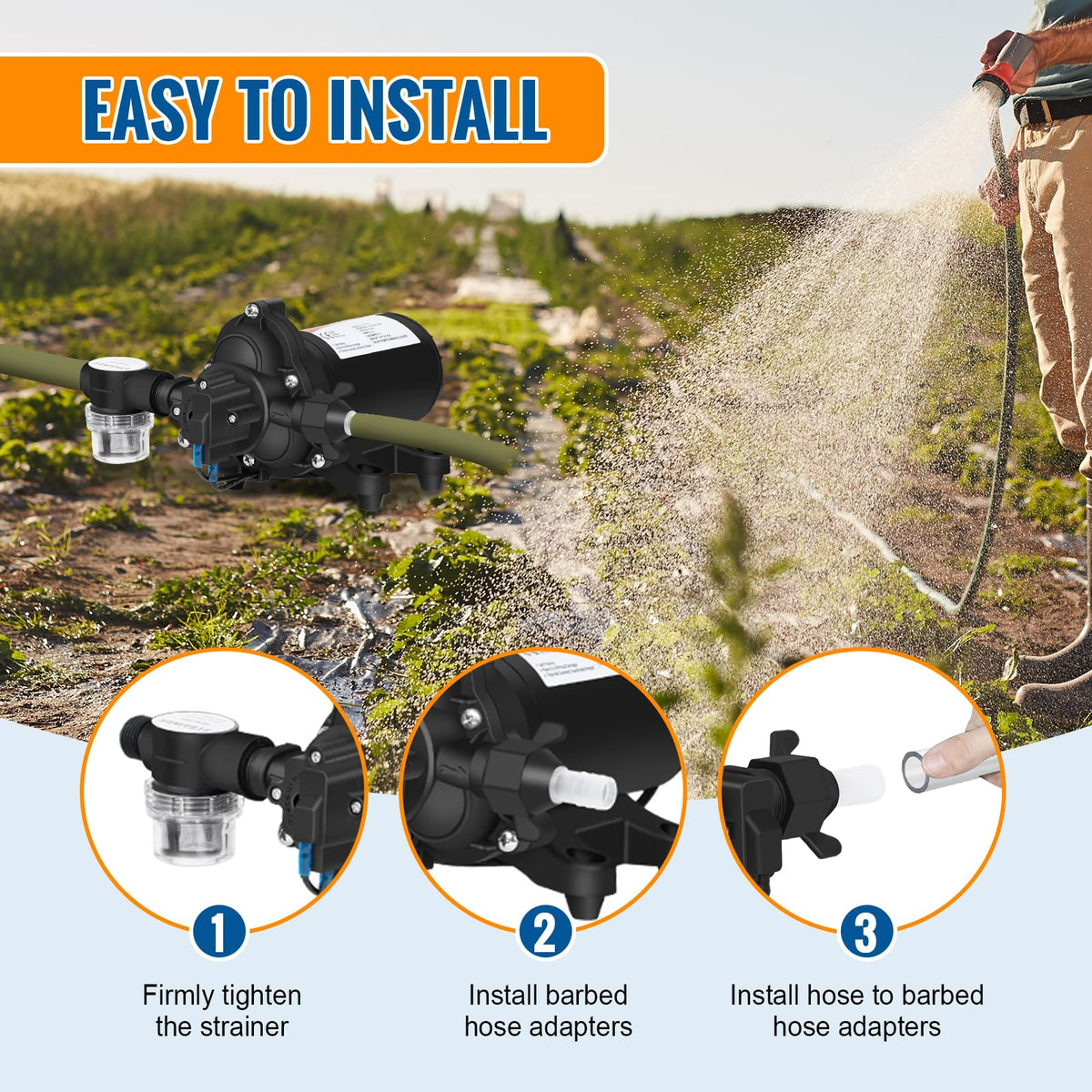 YoungTree water pump soft mounting feet reduce operation noise.