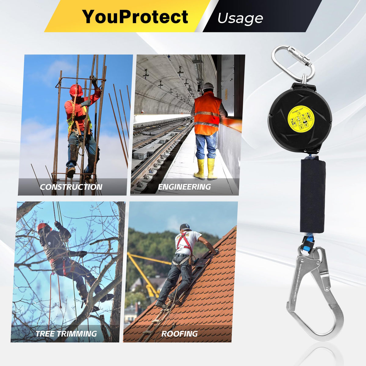 YouProtect construction industry lanyard designed for tough sites.