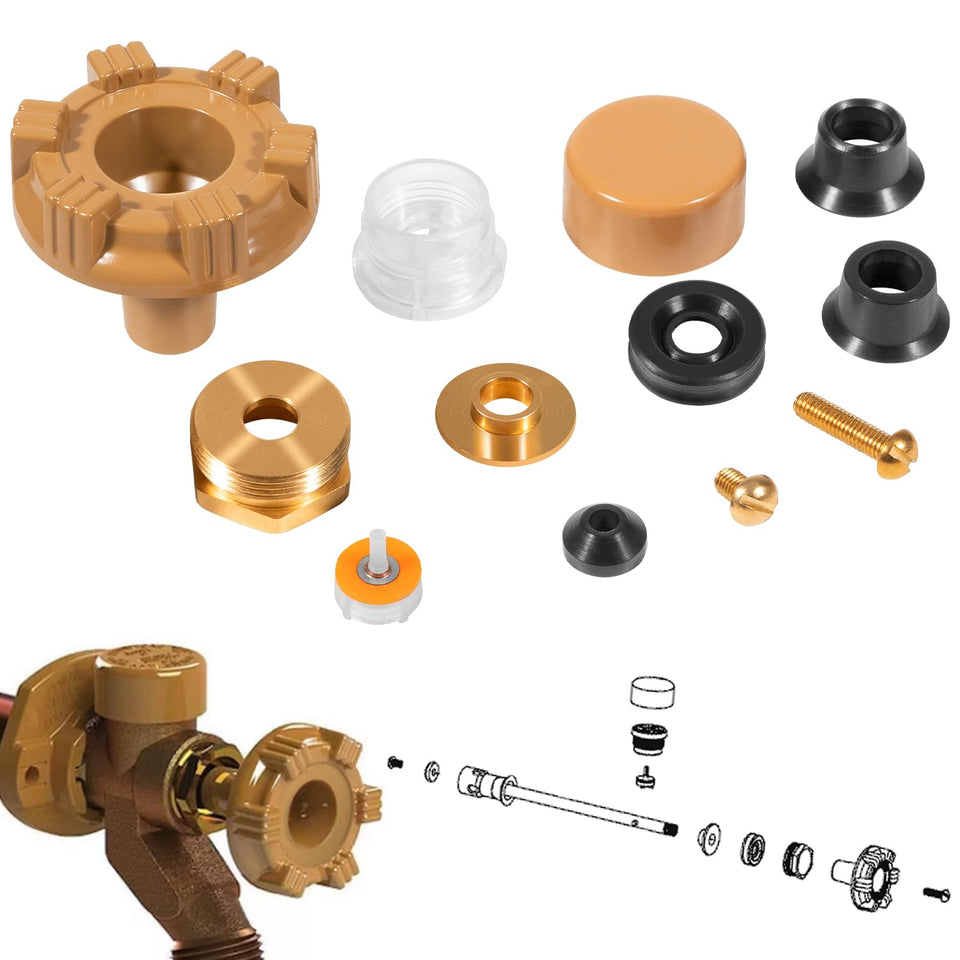 yourour rk-17mh repair kit metal handle for outside faucet enhances durability
